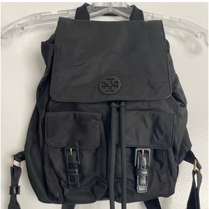 Tory Burch Black Nylon Backpack